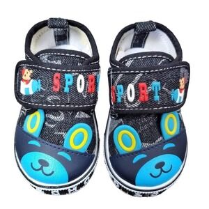 Chulis Child Size 1 Boy Adjustable Dog Puppy Sneaker Low Profile Shoes